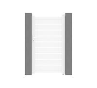 Portillon battant aluminium ajouré L103 x H183 cm blanc - PRIMO