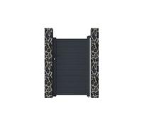 Portillon battant aluminium plein L103 x H166 cm anthracite - NAZARIO