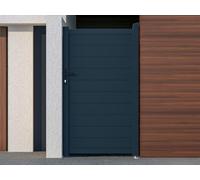 Portillon battant aluminium plein L103 x H180 cm anthracite - NAZARIO