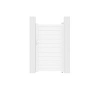 Portillon battant aluminium plein L103 x H181 cm blanc - NAZARIO
