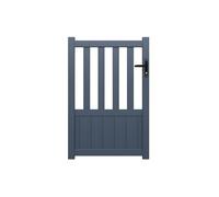 Portillon battant aluminium ajouré L100 x H140 cm anthracite BARTOS