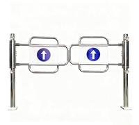 Portillon Battant Automatique À Ressort,Portail Battant À Fermeture Automatique,Portillon Demi-taille,Portail De Sécurité Battant En Acier Inoxydable,Porte Unidirectionnelle(190x100cm)