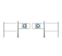Portillon Battant Automatique À Ressort,Portail Battant À Fermeture Automatique,Portillon Demi-taille Métal,Portail De Sécurité Battant En Acier Inoxydable Pour Supermarché(140x100cm)