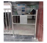 Portillon battant automatique - Dispositif de sortie piétonne unidirectionnel en acier inoxydable, porte de sécurité à ressort, accès par simple pression (droite, 71 x 99 cm) pour entrées et