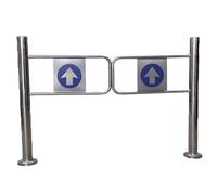 Portillon battant automatique en acier inoxydable for supermarchés, bibliothèques et usines, porte à sens unique for une sécurité renforcée.(50x97 Cm)