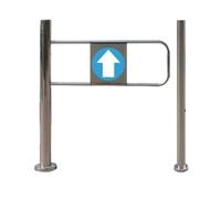Portillon battant de sécurité à fermeture automatique pour le contrôle d'accès piétonnier - Robuste, sécurisé, idéal pour les entrepôts et les supermarchés, installation facile, entretien ré