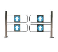 Portillon battant en métal à Fermeture Automatique - Porte de sécurité unidirectionnelle Durable pour supermarchés, entrepôts et usines, 130 x 100 cm, Solution d'entrée sécurisée pour Les al