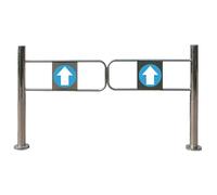 Portillon Battant Manuel à Pousser, Portes D'entrée Piétonnes à Sens Unique, en Acier Inoxydable, pour Supermarchés, Entrepôts, et Espaces Publics(150cm/59in)