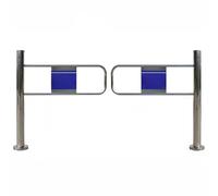 Portillon Battant Manuel À Sens Unique, Portes D'entrée en Acier Inoxydable avec Ressort de Retour Automatique, pour Magasins, Entrepôts et Établissements Publics(140cm/55.1in)