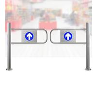 Portillon battant unidirectionnel en acier inoxydable durable pour supermarchés et entrepôts, porte d'entrée de sécurité, accès piéton, dispositif de fermeture de 120 cm pour entrées de bibl