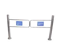 Portillon battant unidirectionnel en acier inoxydable - Portillon de sécurité piétonnier durable pour allées, supermarchés et usines, 70 x 97 cm, conception robuste pour la protection des al