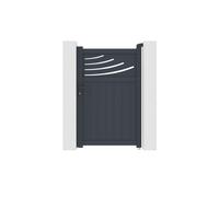 Portillon - Casanoov - HALTI - 1m H.160cm - Aluminium - Gris anthracite