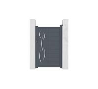 Casanoov Portillon LIFE 1x1,6m Aluminium Gris Anthracite - Motif Arabesques Élégant et Moderne - Robuste Inoxydable Résistant Intempéries Montage Facile Clôture Entrée Jardin Sécurité 103x161cm
