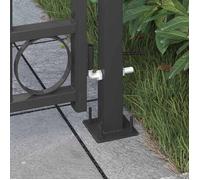 PORTILLON de Clôture Gris - LEMON® Poteau de clôture -. Gris 200 x 88 x 14 cm Acier - J4029059