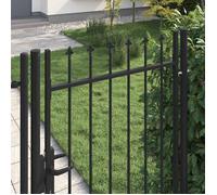 PORTILLON de Clôture Noir - LEMON® Portillon simple porte - avec dessus à pointe Acier 1x1 75 m Noir - J5732394