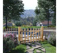 Portillon de Clôture Simple Bois de Noisetier 100x100 cm Porte Jardin vidaXL