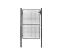 IDMarket Portillon de jardin 105 x 125 cm en acier avec serrure et poignée gris anthracite