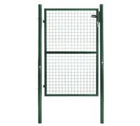 IDMarket Portillon de jardin 105 x 125 cm en acier avec serrure et poignée Vert