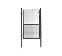 IDMarket - Portillon de jardin 105 x 150 cm en acier gris anthracite