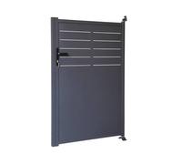 Portillon de jardin acier galvanisé avec serrure et poignée