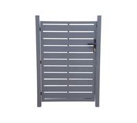 sweeek Portillon de jardin 100 x 146 cm en aluminium anthracite avec serrure et poignée anthracite traitement anti rouille