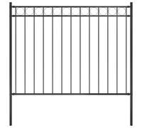 Portillon De Jardin, Clôture de jardin en acier 1,81 x 1 m Noir pour Animaux de Compagnie En de Métal pour Lapins Et Patio