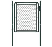 Portillon de jardin en acier - VIDAXL - 100x125 cm - Vert - Hauteur panneau 75 cm - Maille 5x5 cm
