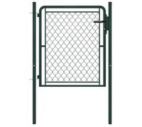 Portillon de jardin en acier - VIDAXL - 100x150 cm - Vert - Battant - Double battant - Manuelle - Maille 5x5 cm