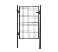 Portillon de jardin en métal anthracite. Double sens d'ouverture. Avec serrure et poignée 150x87cm