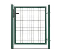 Portillon de Jardin grillagé en Acier galvanisé Porte de Jardin pour clôture avec Serrure Maille 100 x 50 Passage 1m20 x H 2m00 Vert