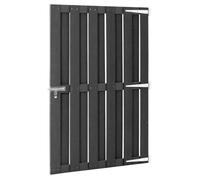 Portillon de jardin - KAI - WPC - 100x150 cm - Gris - Résistant aux intempéries