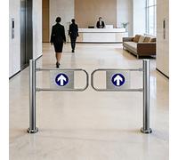 Portillon De Pivotant Pour Entrée De Supermarché, Porte De Battant Unidirectionnelle, Barrière D'accès En À Fermeture Automatique, Pour Bibliothèque, Magasin(2x1m/6.56x3.28ft)