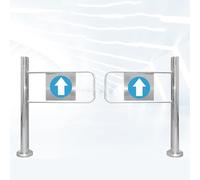 Portillon De Pivotant Pour Entrée De Supermarché, Porte Unidirectionnelle À Fermeture Automatique, Barrière D'accès En Acier Inoxydable, Pour Magasin, Bibliothèque(2x1m/6.56x3.28ft)