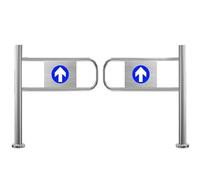 Portillon de sécurité à fermeture automatique, porte piétonne à ressort, entrée à sens singulier pour un accès sécurisé, idéal pour les supermarchés, les centres commerciaux(Double,70x100cm)