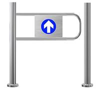 Portillon de sécurité à Ressort - Double Porte d'entrée en Acier Inoxydable, à Pousser Uniquement, idéal pour Les magasins et Les bibliothèques (L, 70 x 97 cm) - Solution d'accès Durable et