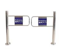 Portillon De Sécurité À Ressort, Portail À Fermeture Automatique, Ouverture À 90° Porte De Pivotant Unidirectionnelle, Pour Magasin, Bibliothèque, Supermarché(1.2x1m/3.94x3.28ft)