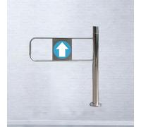 Portillon De Sécurité À Ressort,Porte D'entrée Sécurisée pour Supermarché,Barrière De Sécurité À Fermeture Automatique,Barrière D'accès en Acier Inoxydable(Right,80 * 97cm)