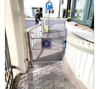 Portillon de sécurité à Ressort | Porte métallique pour allée piétonne et Jardin | Portillon d'entrée de supermarché à Sens Unique pour Un accès sécurisé | RightDoor 80 x 103 cm