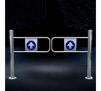 Portillon De Sécurité À Ressort, Porte Unidirectionnelle À Fermeture Automatique, Ouverture À 90° Porte De Transfert Piétonne, Pour Bibliothèque, Magasin(2x1m/6.56x3.28ft)