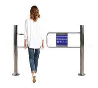 Portillon De Sécurité à Ressort Pour Entrée De Supermarché, Fermeture Automatique Portes Battantes pour Magasins/Cours/Entrepôts(100cm/39in)