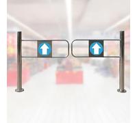 Portillon De Sécurité À Ressort pour Entrée De Supermarché,Porte Unidirectionnelle À Fermeture Automatique,Barrière D'accès en Acier Inoxydable pour Bibliothèque Entrepôt(120cm/47.2in)