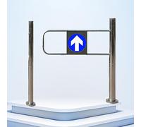 Portillon De Sécurité À Ressort pour Entrée De Supermarché,Porte Unidirectionnelle À Fermeture Automatique,en Acier Inoxydable,pour Magasin/Bibliothèque(Right,65cm/25.6in)