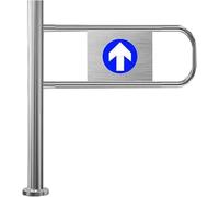 Portillon de sécurité à Ressort pour supermarchés, barrière d'accès à Fermeture Automatique en Acier Inoxydable, barrière de sécurité Durable pour entrée de Magasin/bibliothèque (Gauche, 80