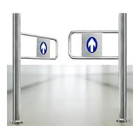 Portillon De Sécurité À Ressort Unidirectionnelle/double Sens,Porte D'entrée Piétonne Manuelle Ouverture À 90°,Porte Battante Automatique,Portillon Battante En Acier Inoxydable(One-way,160cmx100cm)