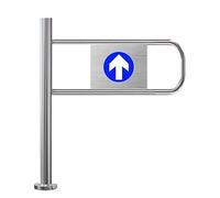 Portillon de sécurité en Acier Inoxydable pour supermarchés et bibliothèques, Porte battante piétonne Durable 90 × 97 cm, contrôle d'accès côté Gauche, Solution d'entrée sécurisée et fiable