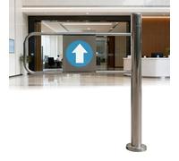 Portillon De Sécurité Pivotant pour Entrée De Supermarché,Portail À Battant Automatique À Sens Unique,Sécurité Métal Ressort Portillon,pour Centres Commerciaux,Parcs(Right,80 * 97cm)