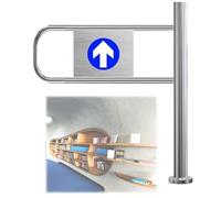 Portillon De Sécurité Pivotant Pour Entrée De Supermarché,Portail Battant Métallique À Fermeture Automatique,Portail De Sécurité D'Entrée,Porte D'entrée Battante Unidirectionnelle(60cmx100cm)