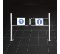 Portillon De Sécurité Pivotant Pour Entrée De Supermarché,Porte Battant À Fermeture Automatique,Barrière De D'accès,Ouverture À 90° Portillon D'entrée Unidirectionnelle(1.5x1m/4.92x3.28ft)