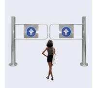 Portillon De Sécurité Pivotant Pour Entrée De Supermarché, Porte D'entrée Battante Unidirectionnelle, Barrière D'accès À Fermeture Automatique(1.1x1m/3.61x3.28ft)