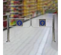 Portillon De Sécurité Pivotant Pour Entrée De Supermarché, Porte Unidirectionnelle À Fermeture Automatique, Barrière D'accès, Pour Bibliothèques Et Magasins(1.2x1m/3.94x3.28ft)